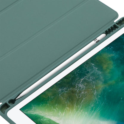Skin Feel Pen Holder Tri-fold Tablet Leather Case For iPad 10.2 2019 / iPad 10.2 2020 / iPad Air 3 / iPad Pro 10.5(Light Blue) by bashfashion