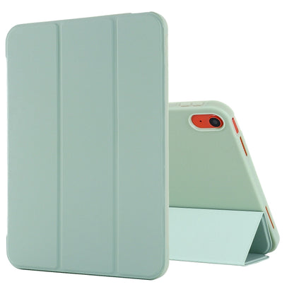 For iPad 2025 / 2022 Tri-fold Holder Tablet Leather Case(Matcha Green) by bashfashion