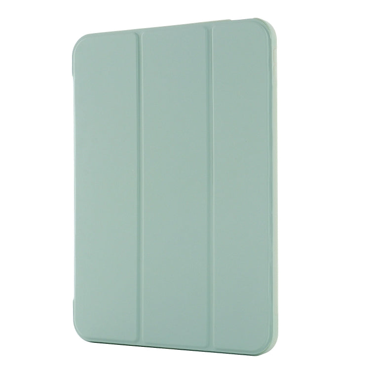 For iPad 2025 / 2022 Tri-fold Holder Tablet Leather Case(Matcha Green) by bashfashion