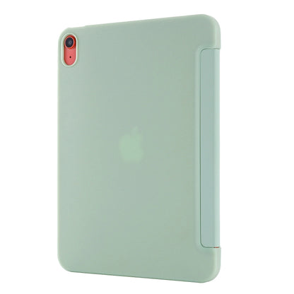 For iPad 2025 / 2022 Tri-fold Holder Tablet Leather Case(Matcha Green) by bashfashion
