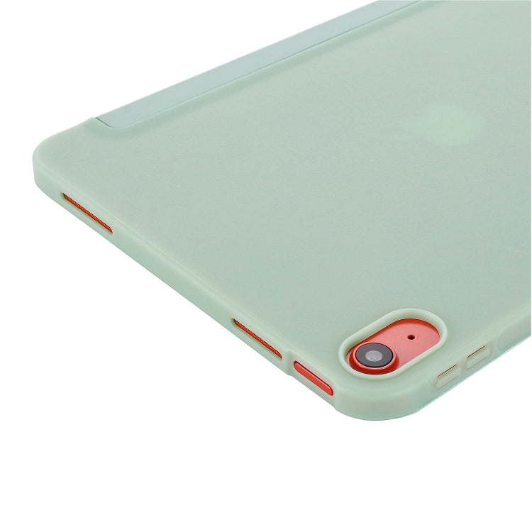 For iPad 2025 / 2022 Tri-fold Holder Tablet Leather Case(Matcha Green) by bashfashion