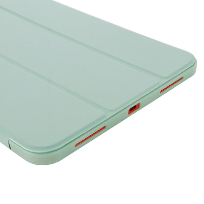For iPad 2025 / 2022 Tri-fold Holder Tablet Leather Case(Matcha Green) by bashfashion