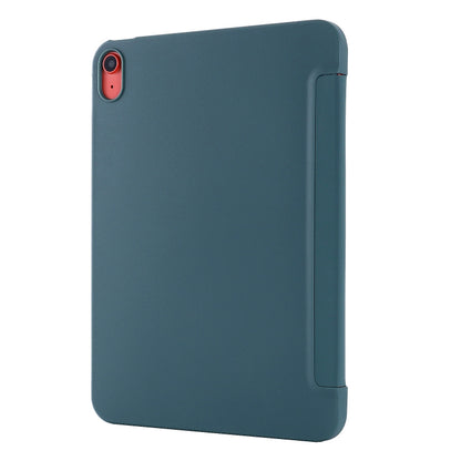 For iPad 2025 / 2022 Tri-fold Holder Tablet Leather Case(Dark Green) by bashfashion