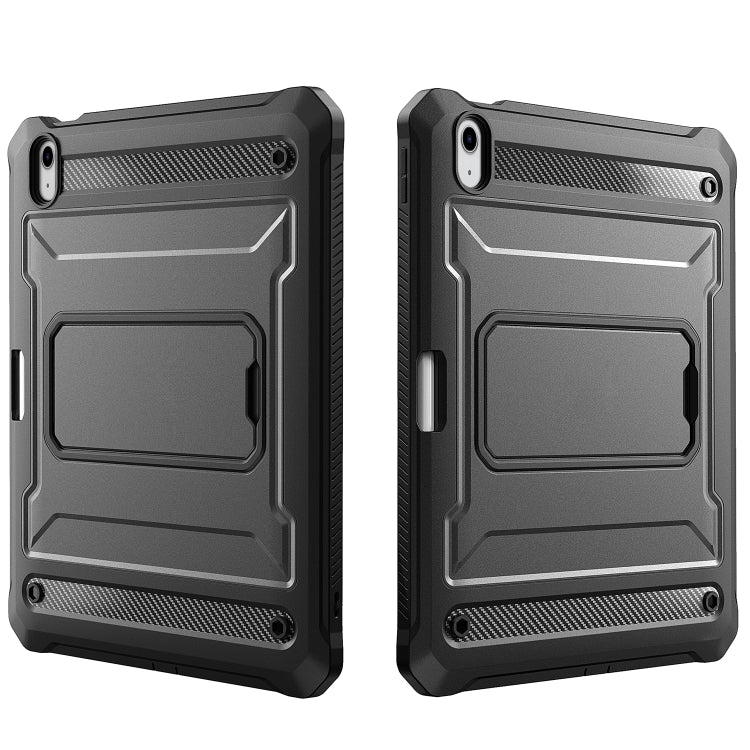 For iPad Air 4 2020/Air 5 2022 10.9 Explorer Tablet Protective Case with Pen Slot(Black) by bashfashion