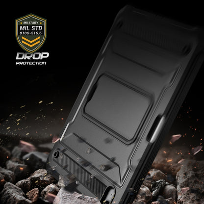 For iPad Air 4 2020/Air 5 2022 10.9 Explorer Tablet Protective Case with Pen Slot(Black) by bashfashion