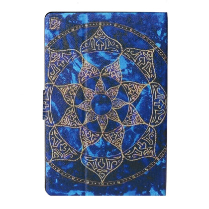 For 7 inch Tablet PC Universal Coloured Drawing Pattern Horizontal Flip Leather Case with Holder & Card Slot(Blue Mandala) by bashfashion