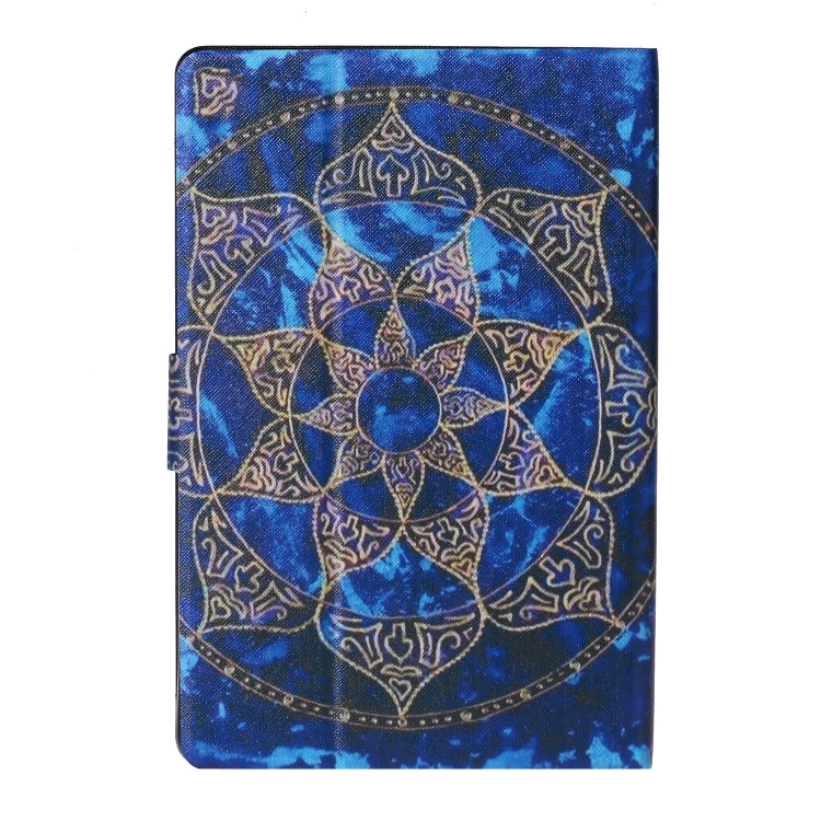 For 8 inch Tablet PC Universal Coloured Drawing Pattern Horizontal Flip Leather Case with Holder & Card Slot(Blue Mandala) by bashfashion