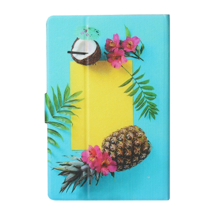 For 8 inch Tablet PC Universal Coloured Drawing Pattern Horizontal Flip Leather Case with Holder & Card Slot(Pineapple) by bashfashion