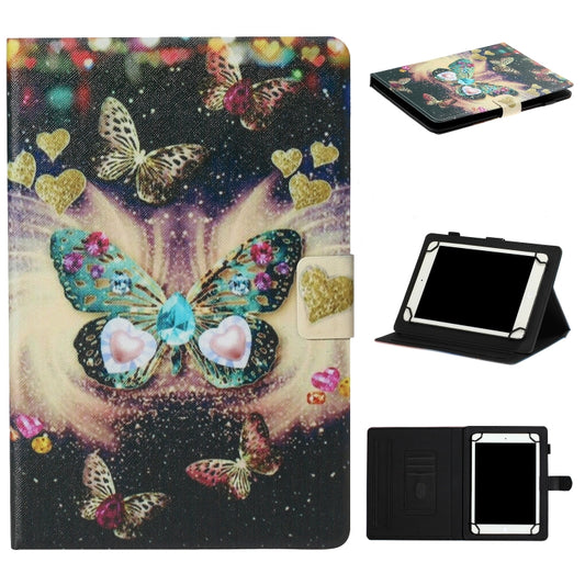 For 10 inch Tablet PC Universal Coloured Drawing Pattern Horizontal Flip Leather Case with Holder & Card Slot(Butterflies) by bashfashion