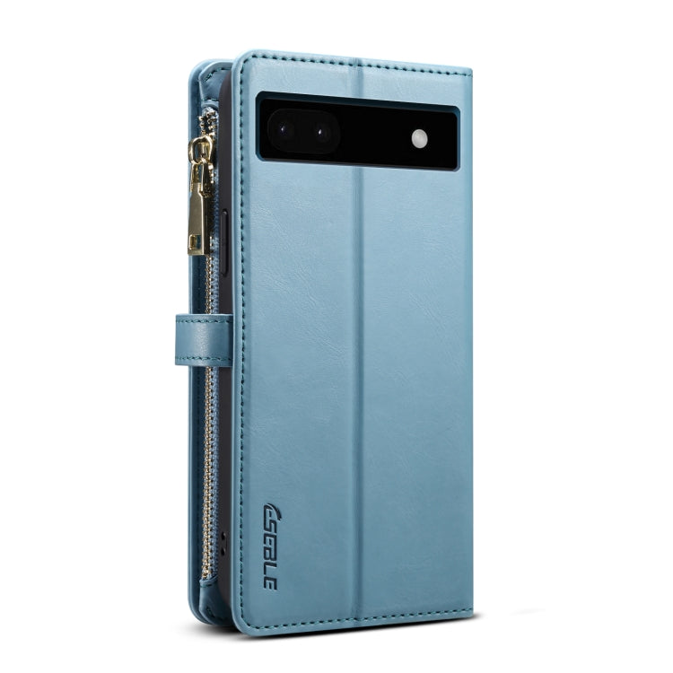 For Google Pixel 6a ESEBLE Star Series Lanyard Zipper Wallet RFID Leather Case(Blue) by ESEBLE