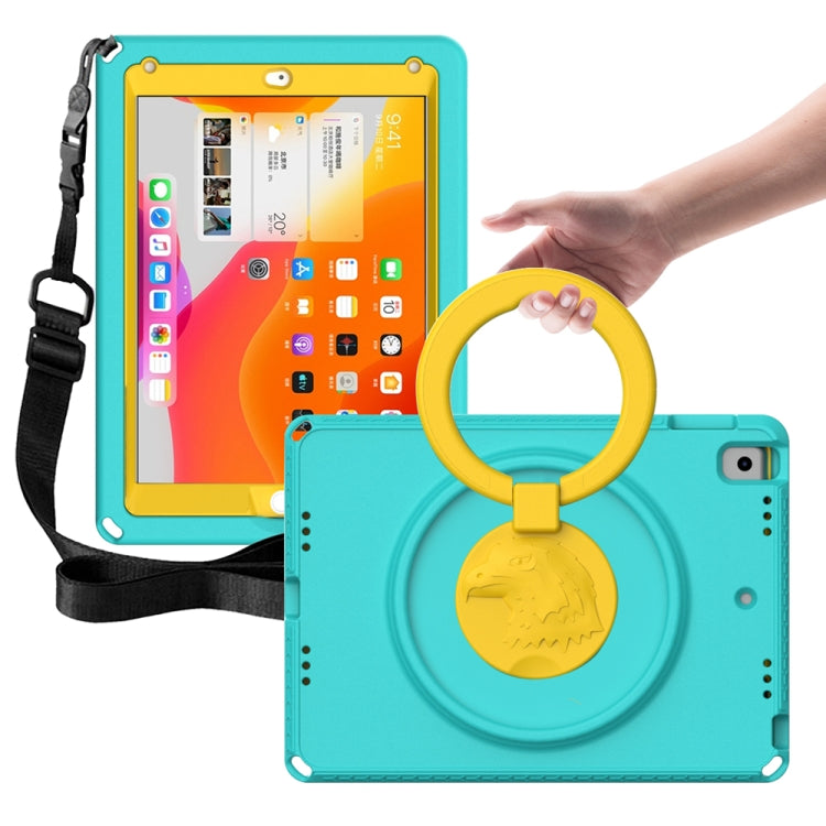 For iPad 5 / 7 / 6 / 8 / 9 EVA + PC Shockproof Tablet Case with Waterproof Frame(Glacier Green) by bashfashion