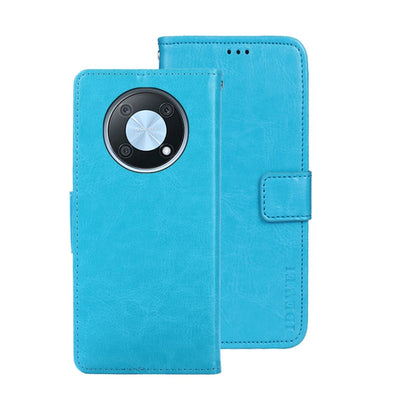 For Huawei nova Y90 idewei Crazy Horse Texture Leather Phone Case(Sky Blue) by idewei