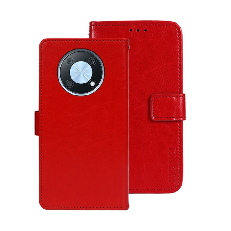For Huawei nova Y90 idewei Crazy Horse Texture Leather Phone Case(Red) by idewei