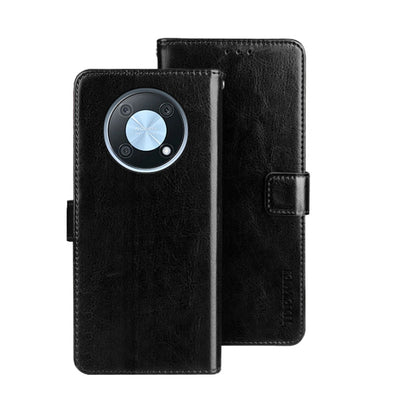 For Huawei nova Y90 idewei Crazy Horse Texture Leather Phone Case(Black) by idewei