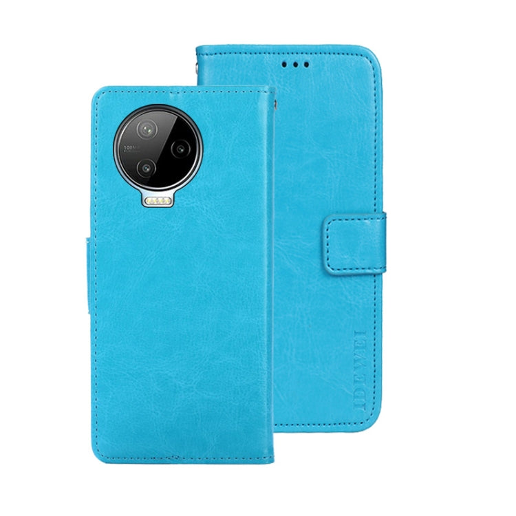 For Infinix Note 12 Pro 4G idewei Crazy Horse Texture Leather Phone Case(Sky Blue) by idewei