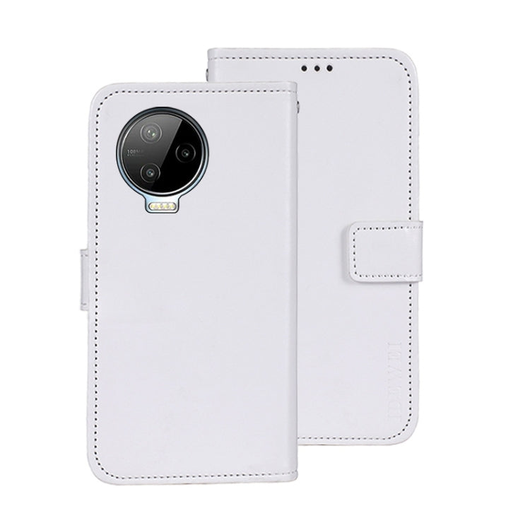 For Infinix Note 12 Pro 4G idewei Crazy Horse Texture Leather Phone Case(White) by idewei