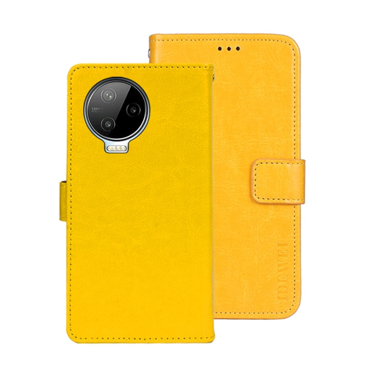 For Infinix Note 12 Pro 4G idewei Crazy Horse Texture Leather Phone Case(Yellow) by idewei