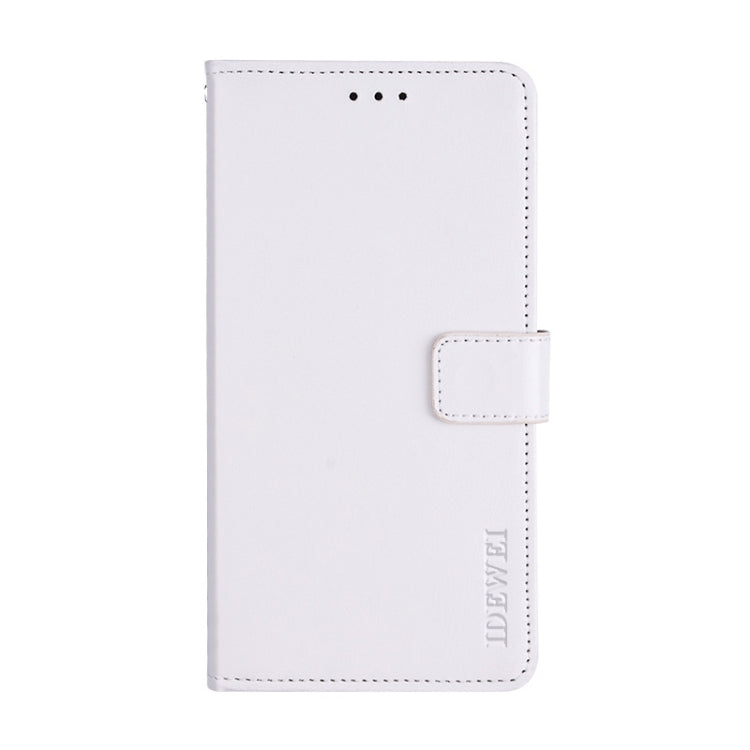 For Infinix Smart 6 Plus idewei Crazy Horse Texture Leather Phone Case(White) by idewei