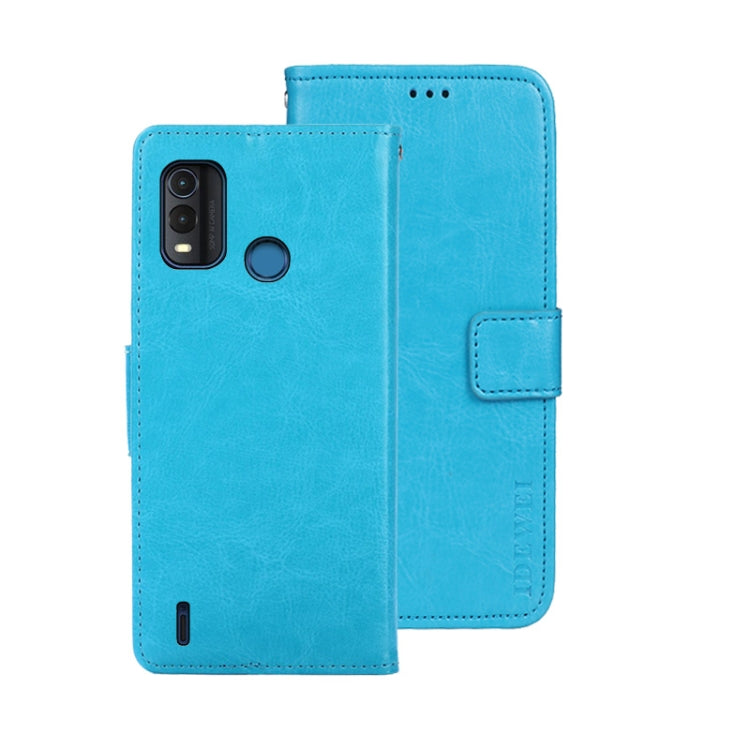 For Nokia G11 Plus idewei Crazy Horse Texture Leather Phone Case(Sky Blue) by idewei