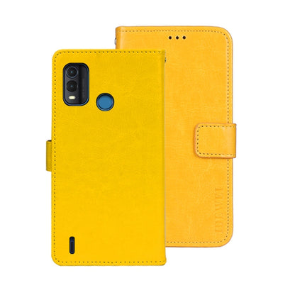 For Nokia G11 Plus idewei Crazy Horse Texture Leather Phone Case(Yellow) by idewei