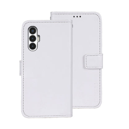 For Tecno Pova 3 idewei Crazy Horse Texture Leather Phone Case(White) by idewei