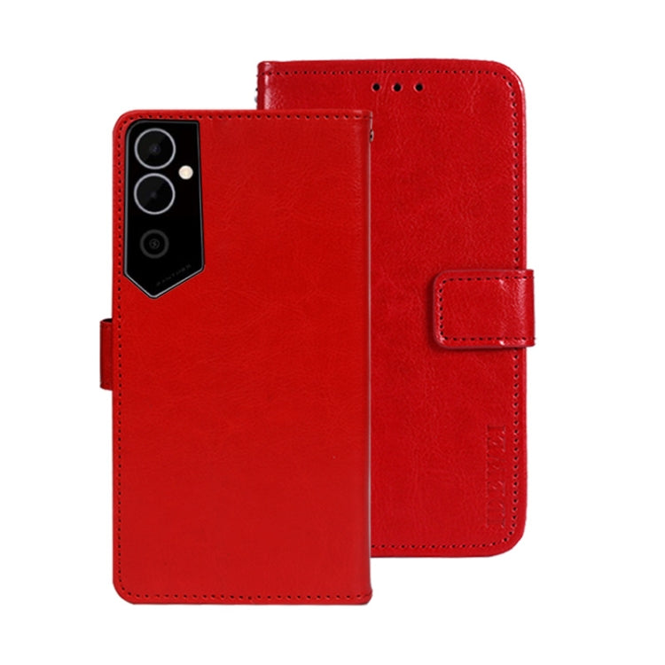 For Tecno Pova Neo 2 idewei Crazy Horse Texture Leather Phone Case(Red) by idewei