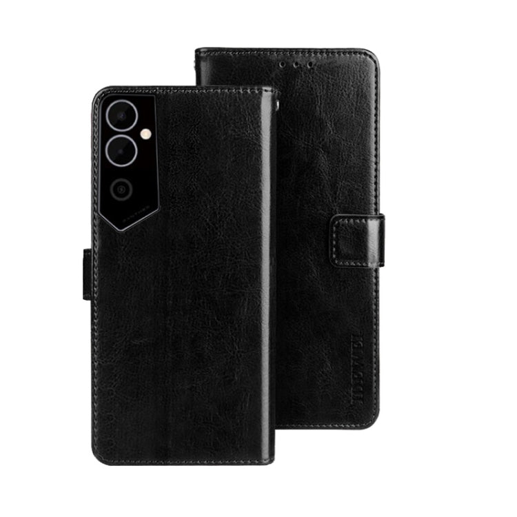 For Tecno Pova Neo 2 idewei Crazy Horse Texture Leather Phone Case(Black) by idewei
