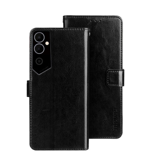 For Tecno Pova Neo 2 idewei Crazy Horse Texture Leather Phone Case(Black) by idewei