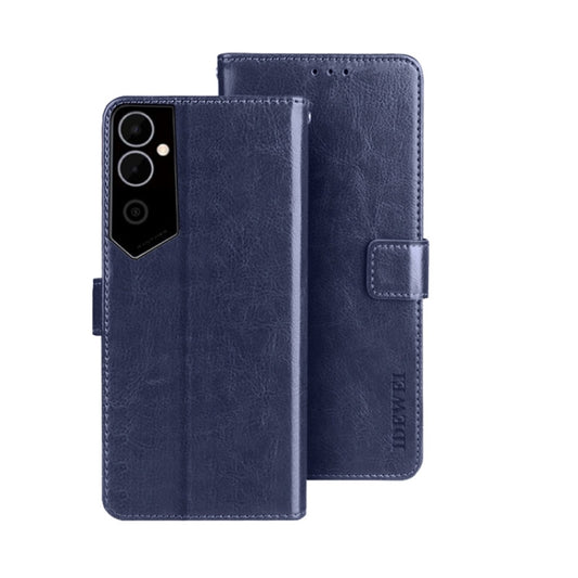 For Tecno Pova Neo 2 idewei Crazy Horse Texture Leather Phone Case(Dark Blue) by idewei