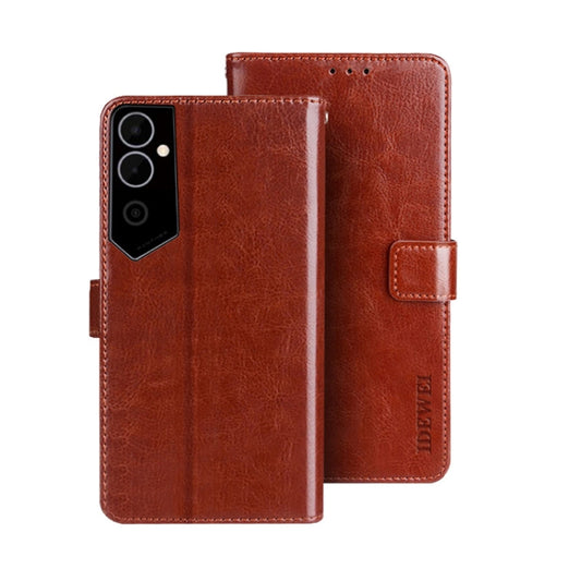 For Tecno Pova Neo 2 idewei Crazy Horse Texture Leather Phone Case(Brown) by idewei