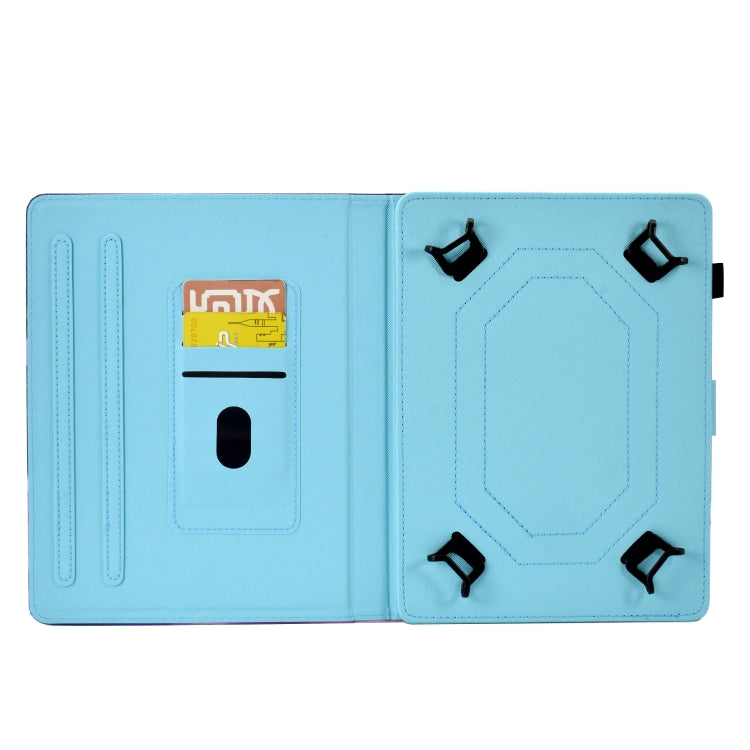 For 7 inch Tablet Electric Pressed TPU Leather Tablet Case(Blue Butterfly) by bashfashion