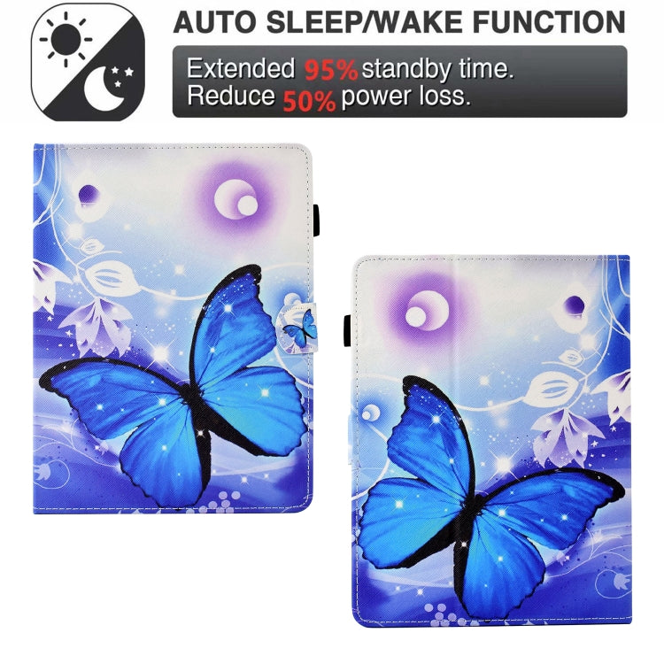 For 7 inch Tablet Electric Pressed TPU Leather Tablet Case(Blue Butterfly) by bashfashion