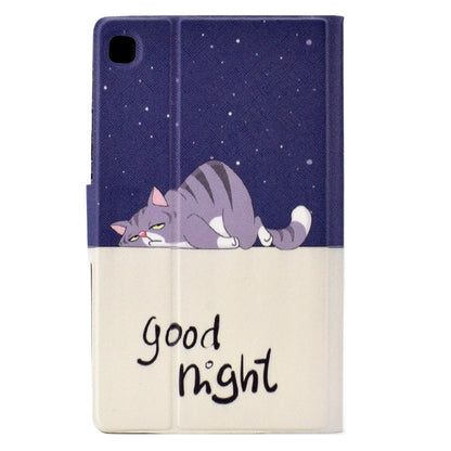 For Samsung Galaxy Tab A7 Lite Electric Pressed TPU Leather Tablet Case(Lazy Cat) by bashfashion