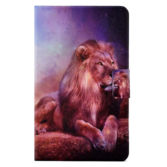 For Samsung Galaxy Tab A7 Lite Electric Pressed TPU Leather Tablet Case(Lion King) by bashfashion