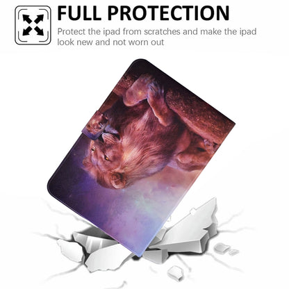 For Samsung Galaxy Tab A7 Lite Electric Pressed TPU Leather Tablet Case(Lion King) by bashfashion