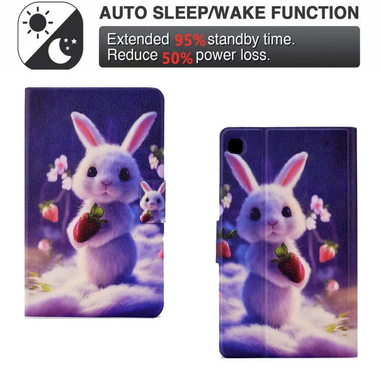 For Samsung Galaxy Tab A7 Lite Electric Pressed TPU Leather Tablet Case(Strawberry Bunny) by bashfashion