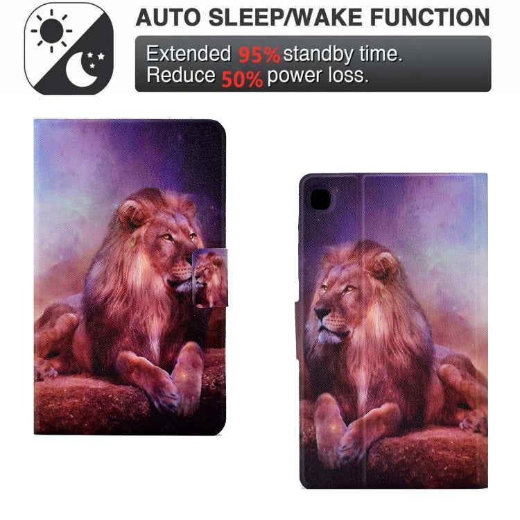 For Samsung Galaxy Tab A 8.0 2019 Electric Pressed TPU Leather Tablet Case(Lion King) by bashfashion