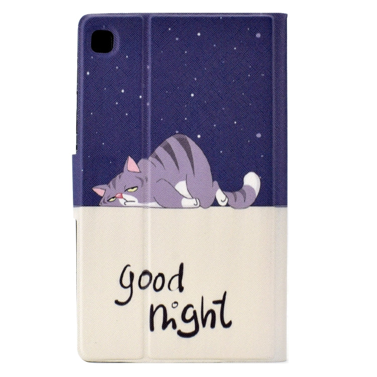 For Samsung Galaxy Tab A 10.1 2019 Electric Pressed TPU Leather Tablet Case(Lazy Cat) by bashfashion