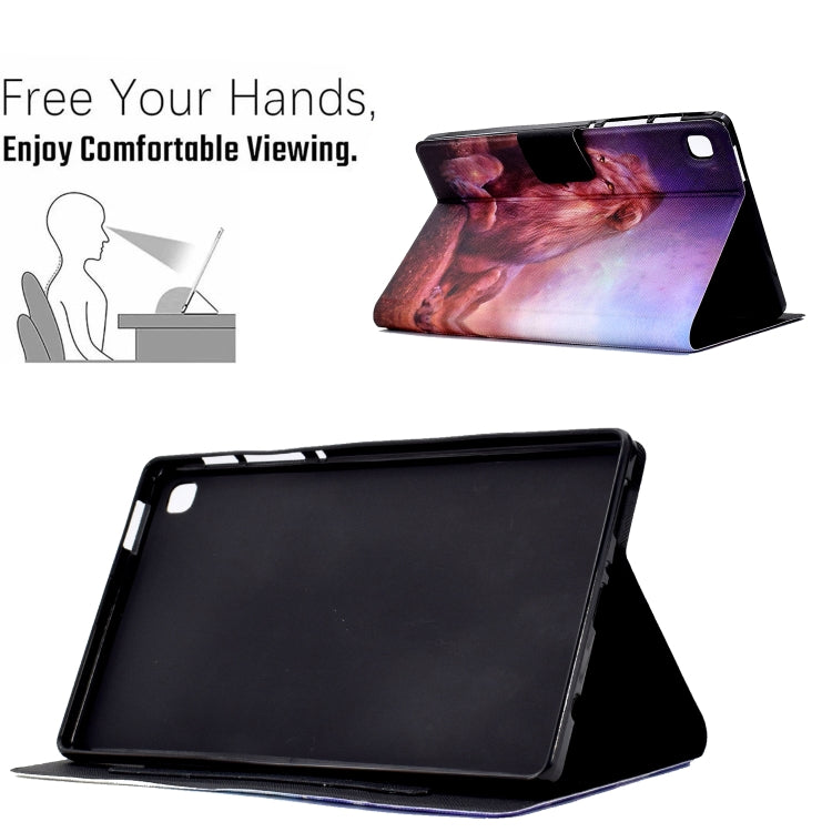 For Samsung Galaxy Tab A 10.1 2019 Electric Pressed TPU Leather Tablet Case(Lion King) by bashfashion