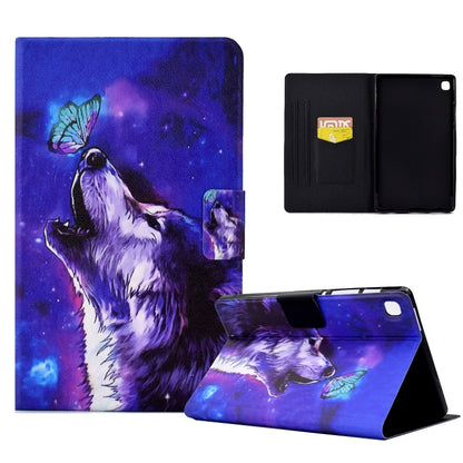 For Samsung Galaxy Tab A 10.1 2019 Electric Pressed TPU Leather Tablet Case(Butterfly Wolf) by bashfashion