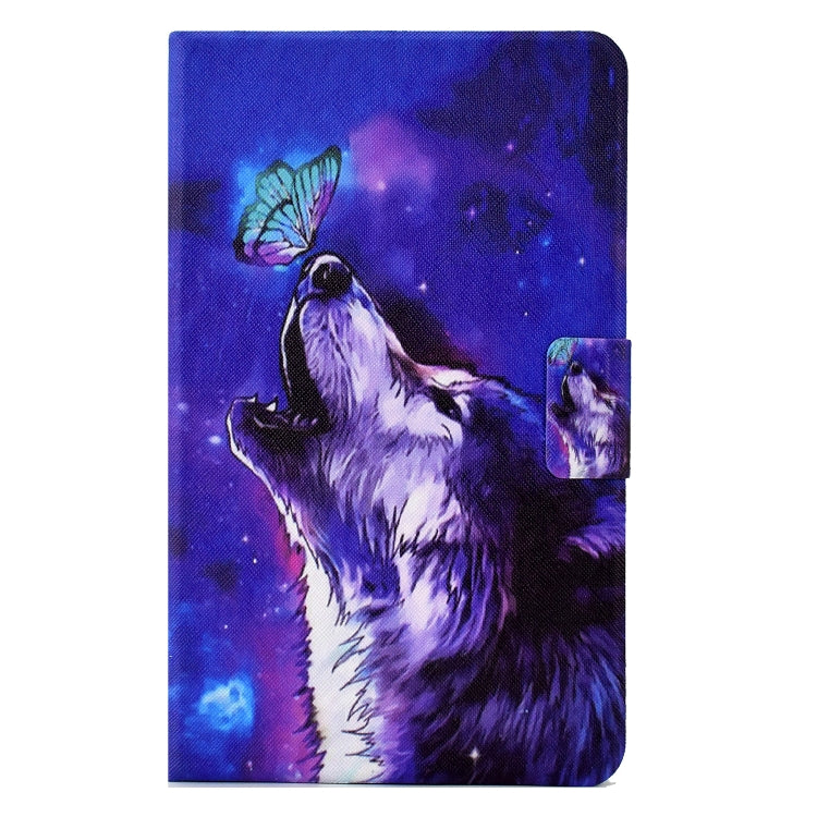 For Samsung Galaxy Tab A 10.1 2019 Electric Pressed TPU Leather Tablet Case(Butterfly Wolf) by bashfashion