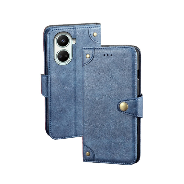 For Huawei nova 10 SE idewei Retro Texture Leather Phone Case(Blue) by idewei
