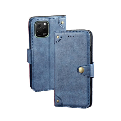 For Huawei nova Y61 4G idewei Retro Texture Leather Phone Case(Blue) by idewei