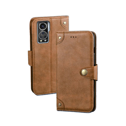 For ZTE Axon 30S idewei Retro Texture Leather Phone Case(Khaki) by idewei