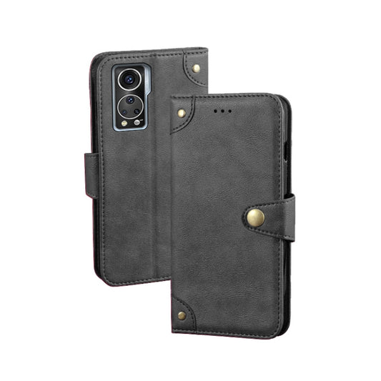 For ZTE Axon 30S idewei Retro Texture Leather Phone Case(Black) by idewei