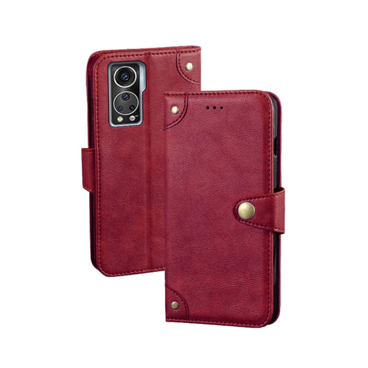 For ZTE Axon 30S idewei Retro Texture Leather Phone Case(Red) by idewei