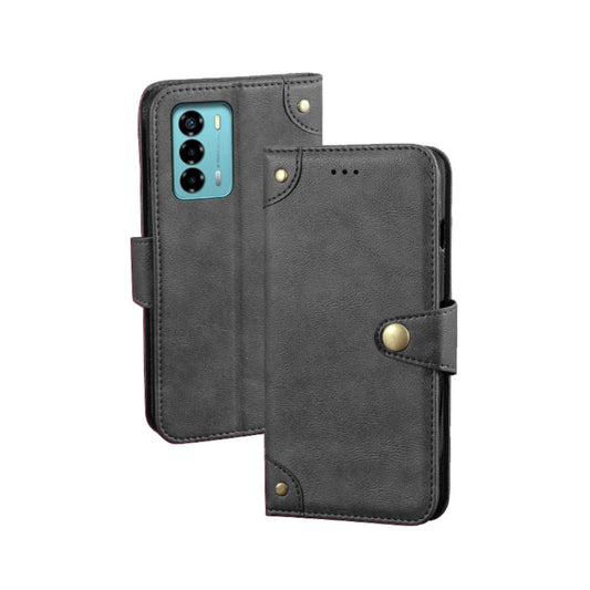 For ZTE Blade A72 4G idewei Retro Texture Leather Phone Case(Black) by idewei