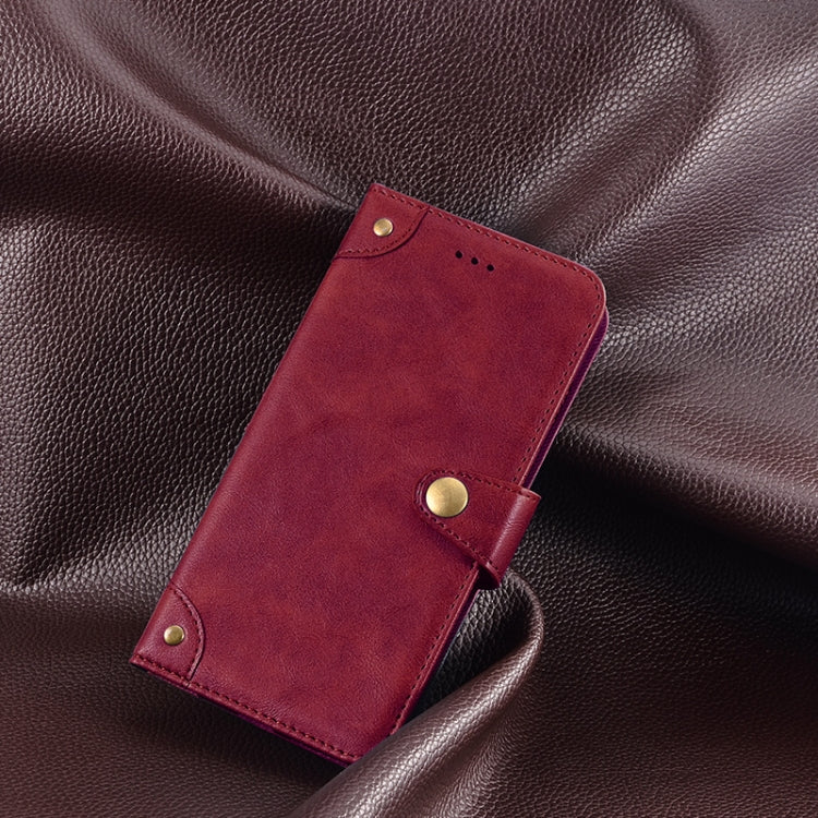 For ZTE Blade A72 4G idewei Retro Texture Leather Phone Case(Red) by idewei