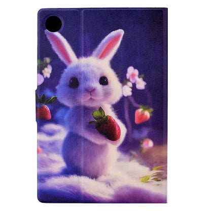 For Samsung Galaxy Tab A8 10.5 2021 / A8 2022 Electric Pressed TPU Smart Leather Tablet Case(Strawberry Bunny) by bashfashion