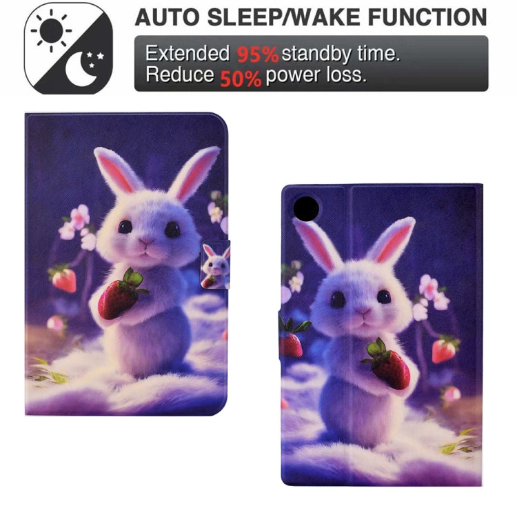 For Samsung Galaxy Tab A8 10.5 2021 / A8 2022 Electric Pressed TPU Smart Leather Tablet Case(Strawberry Bunny) by bashfashion